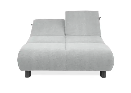  Faltsofa EBBY - 2-Sitzer ohne Armlehne, 140 cm inkl. Schlaffunktion/Relaxfunktion, Stoff, Grau