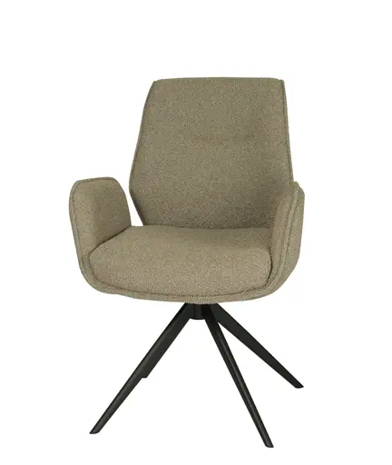 Armlehnstuhl MARLIES - drehbar, Stoff, Taupe