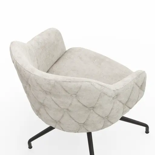 Stuhl Litchfield - drehbar und höhenverstellbar, Stoff, Hellgrau