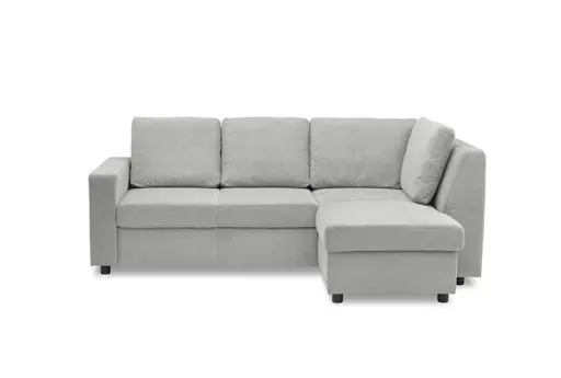 Ecksofa PRO FLEXX - 2-Sitzer, Ecke rechts, Stoff, Silbergrau