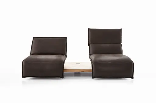 Sofa - 2-Sitzer, Relaxfunktion motorisch, Leder, Schoko