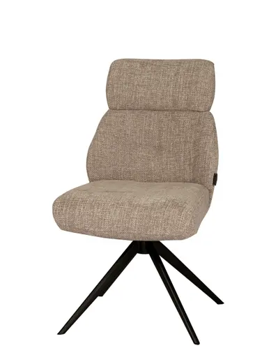 Stuhl MILILANI - drehbar, Stoff, Taupe