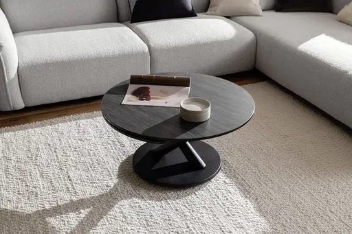 Couchtisch Spessa - LB ca. 128x80 cm, drehbar, Keramik, Anthrazit