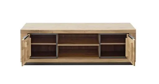 TV-Lowboard - B ca. 163 cm, Wildeiche massiv geölt