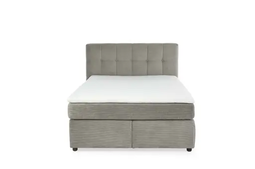Boxspringbett JANAH- Liegefläche ca. 140x200 cm, Stoff, Beige