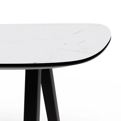 Esstisch Jari - LB ca. 220x95 cm, Keramik, Weiß