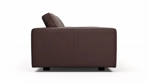  Sofa Aprino 2 - 3,5-Sitzer L, Dickleder, Dunkelbraun, Armlehne Block schmal