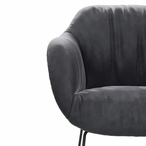 Dinnerchair Sevano - Leder, Anthrazit