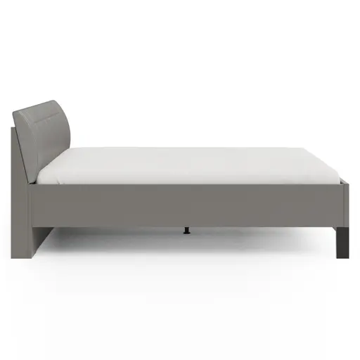 Bett Marbella - Liegefläche ca. 180x200cm, Melamin, Kunstleder, Grau