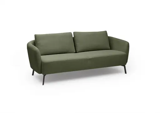 Sofa CARLLOTA - 3-Sitzer, Stoff, Dunkelgrün