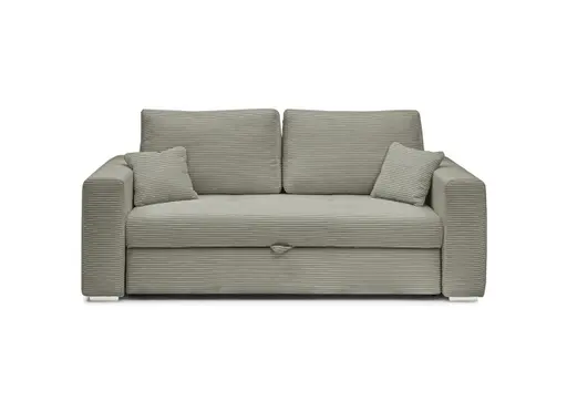 Sofa JORDEN 2 - 2,5-Sitzer inkl. Schlaffunktion mit Bettkasten, Stoff, Taupe