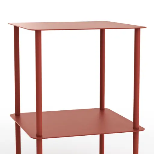 Beistelltisch Dagny - BHT ca. 40x55x40 cm, Quadratisch, Metall, Camparirot