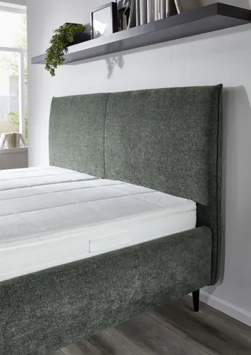 Polsterbett - Liegefläche ca. 160x200 cm, Dunkelgrün