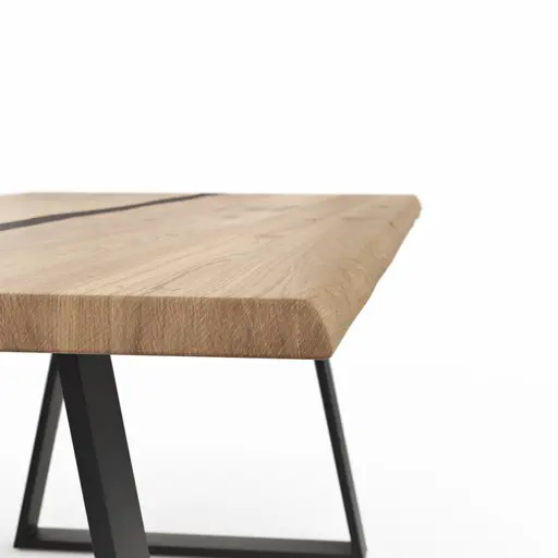 Esstisch Kima - LB ca. 220x100 cm, Wildeiche massiv mit Epoxid-Harz