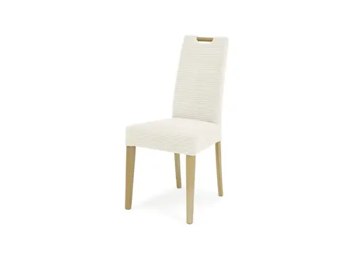 Stuhl  SITTING TOGETHER_S- Stoff, Creme, Eiche Natur