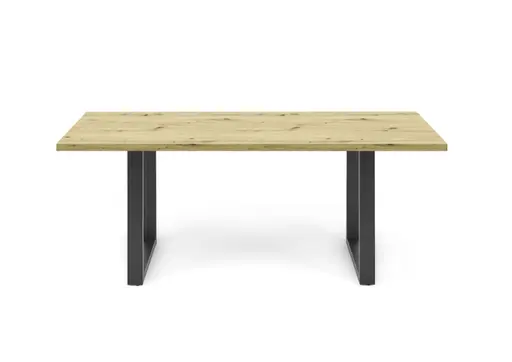 Esstisch - LB ca. 200x100 cm, Asteiche, Schwarz