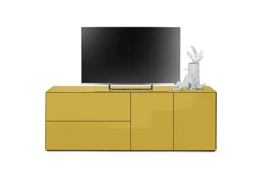 Lowboard - B ca. 181 cm, Goldgelb