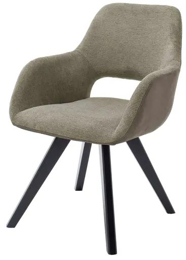 Armlehnenstuhl MACIE - drehbar, Stoff, Cappuccino