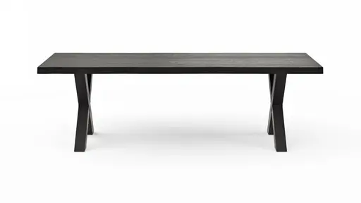 Esstisch Clifton - LB ca. 260x100 cm, Zerreiche massiv, Smoke