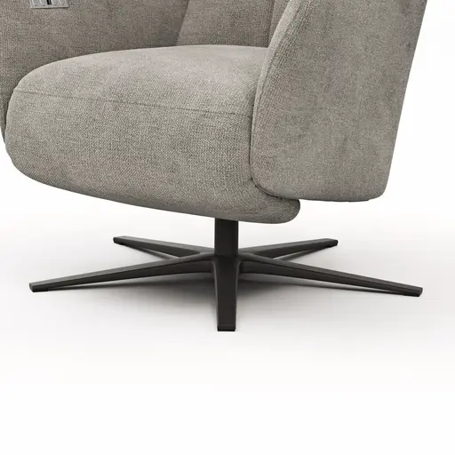 Sessel Noto Relax II - Rückenlehne und Fußteil verstellbar (motorisch), Stoff, Hellgrau