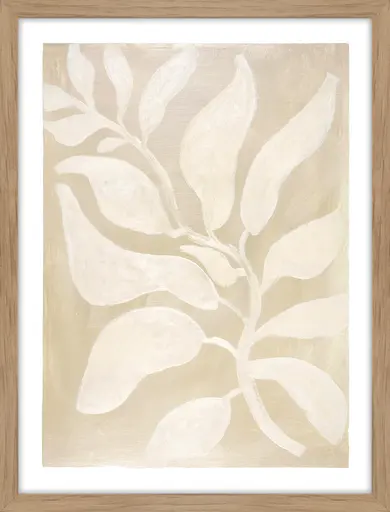 gerahmter Digitaldruck - BHT ca. 30x40x2 cm, Hellbeige