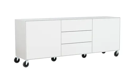 Sideboard Edge - Lack, Weiß