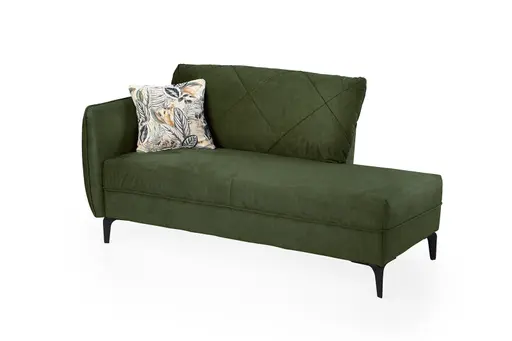 Recamiere - Stoff Dunkelgrün