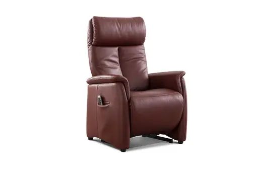 Fernsehsessel EM Gotha - Relaxfunktion (2-motorisch), Leder, Bordeaux