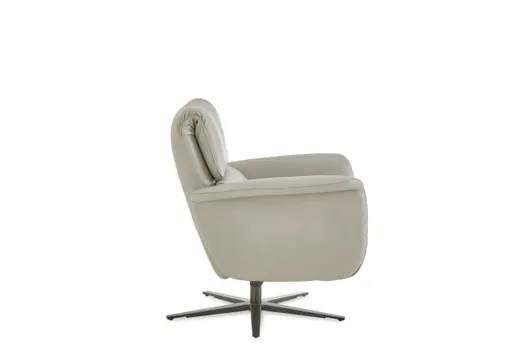 TV-Sessel - Relaxfunktion, Leder, Alufarben