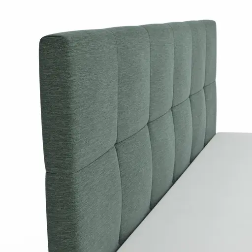 Boxspringbett Valencia - Liegefläche ca. 180x200 cm, Stoff, Dunkelgrün