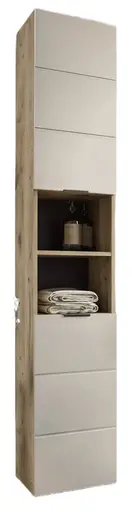 Hochschrank- B ca. 34 cm, Eiche Dekor, Kaschmir