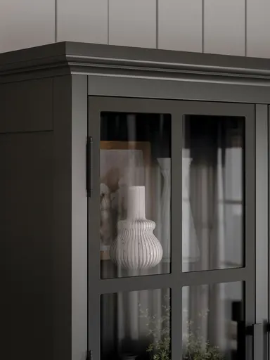 Buffetschrank Litchfield Metal - Graphit, Non-Antique / Metal, Black