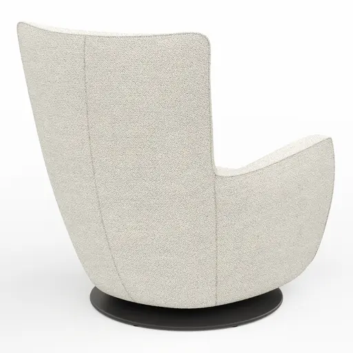 Sessel Lilaia - inkl. Dreh- und Wippfunktion, Stoff, Creme