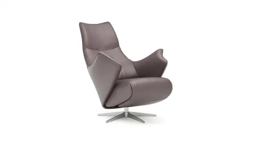 Relaxsessel Girona - Relaxfunktion (motorisch), Leder, Dunkelgrau