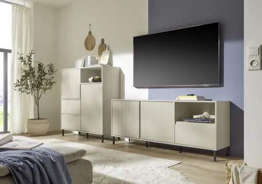 TV-Lowboard - B ca. 158 cm, Kaschmir