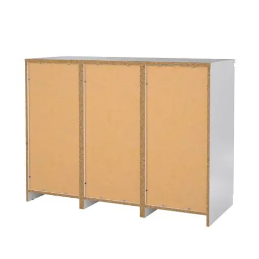 Kommode - B ca. 121 cm, Weiß Hochglanz