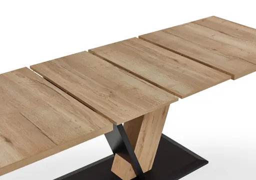 Esstisch - ausziehbar, LB ca. 160x90 cm, Wildeiche Dekor