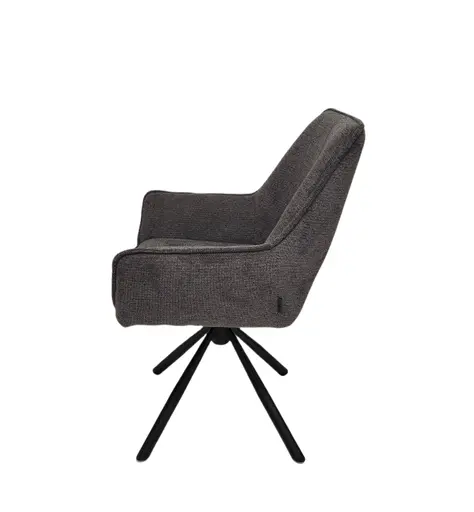 Armlehnstuhl MARESA - drehbar, Stoff, Anthrazit