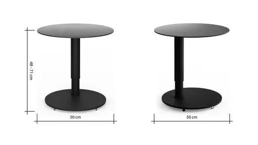 Beistelltisch Camas - LBH ca. 50x50x48 cm, Keramik schwarz