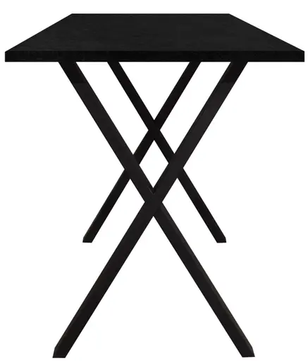 Bartresentisch - LB ca. 140x90 cm, Schwarzstahl, Schwarz