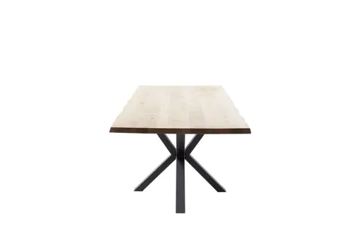 Esstisch - LB ca. 200x100 cm, Wildeiche massiv geölt, Baumkante