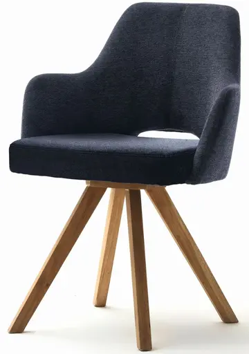 Schalenstuhl MIXIE - Stoff, Dunkelblau