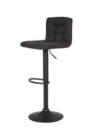 Barhocker - höhenverstellbar, Stoff, Anthrazit
