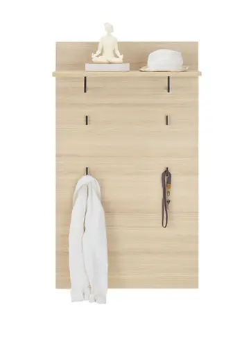 Garderobe - inkl. Sitzkissen, Riva Eiche Nachbildung, Kaschmir