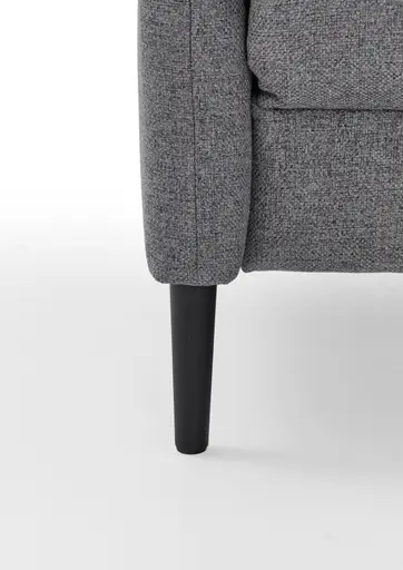 Ecksofa EM Preko mit Kopfstützen - 3-Sitzer mit Ecke rechts, Stoff, Grau