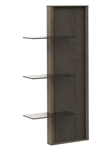 Wandregal Saratoga - rechtsseitig, Buche massiv, silbergrau geölt