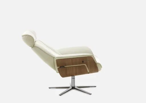 Relaxsessel - Leder, Weiß