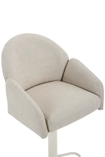 Barhocker - drehbar, höhenverstellbar, Stoff, Beige