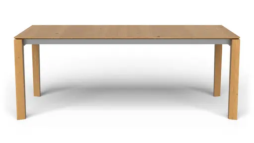 Esstisch 3400 - ausziehbar, LB ca. 200x100 cm, Asteiche massiv, Geölt, Gedrehter Fuss