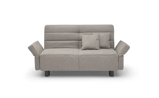 Funktionssofa EASY Optik D - 2-Sitzer, 140 cm inkl. Schlaffunktion, Stoff, Grau